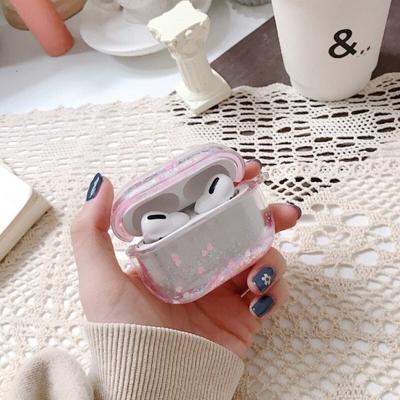 Glitter Liquid Quick Sand Airpods 1 2 Pro case - Picture 6 of 14